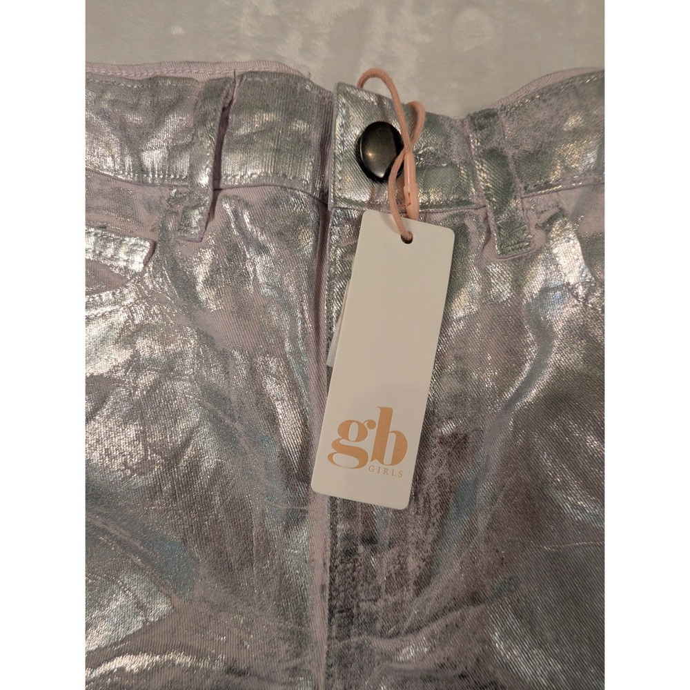Chelsea & Violet GB Girls Black Faux Leather Flare Pants Bell Size Medium 8/10 - Picture 12 of 16